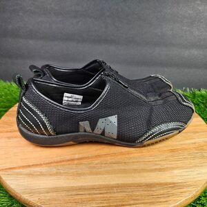Merrell Womens Barrado Shoe Size 8 Black Mesh Minimalist Zip Athletic Sneakers